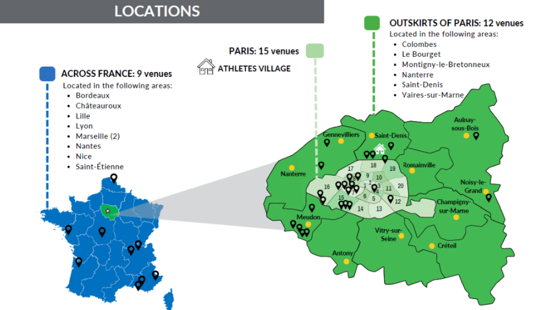 Dwellworks 2024 Paris Events Guide - Paris Locations Infographic