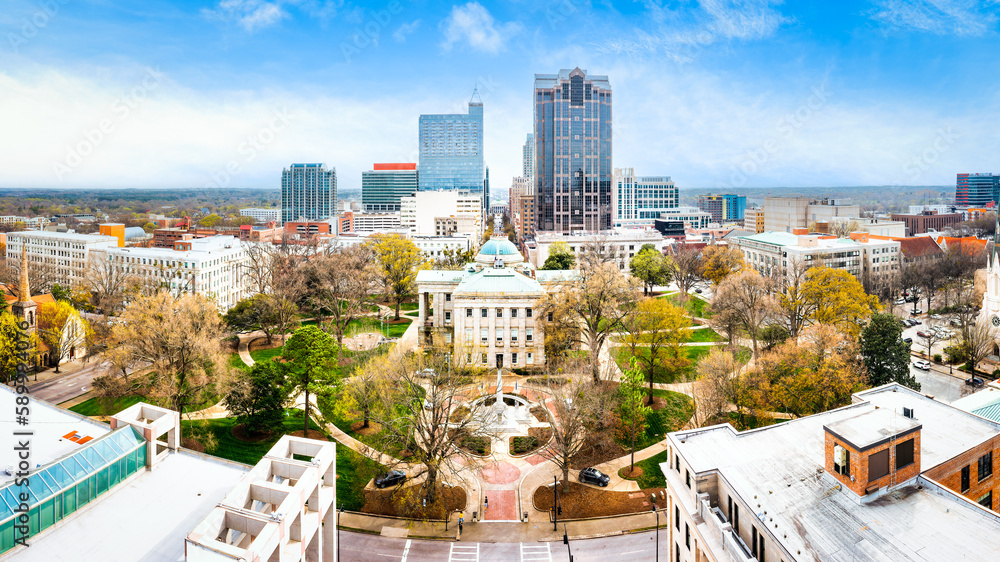 Dwellworks Destination Services - Wendell NC - North Carolina State Capitol and Raleigh skyline